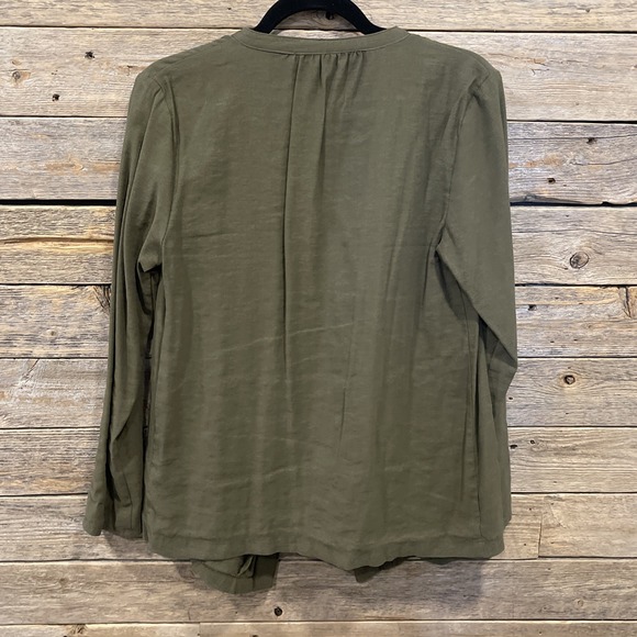 Nine West Women's Green Utility Jacket Coat Size Small Long Sleeve Pockets Zip - Picture 8 of 10